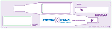 ZEBRA, CONSUMABLES, Z-BAND FUSION POLYPROPYLENE/POLYESTER WRISTBAND, DIRECT THERMAL, 7.375